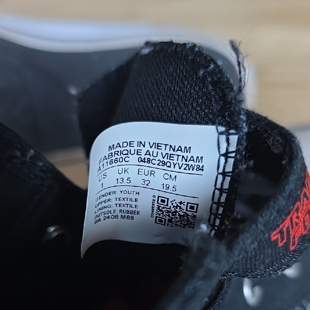 Converse Limited Edition Transformers Black High-Tops All Star Sneakers - Picture 9 of 10
